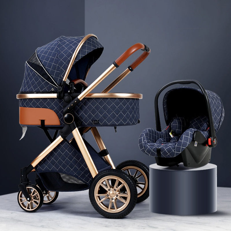 Lightweight baby stroller that can be used for sitting or lying down