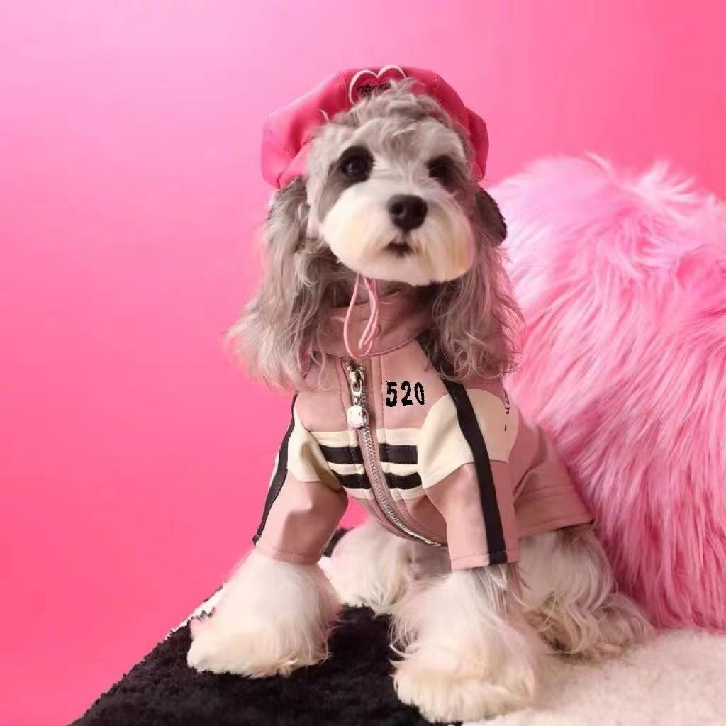 Dog Autumn and Winter Clothes Outwear Motorcycle Jacket