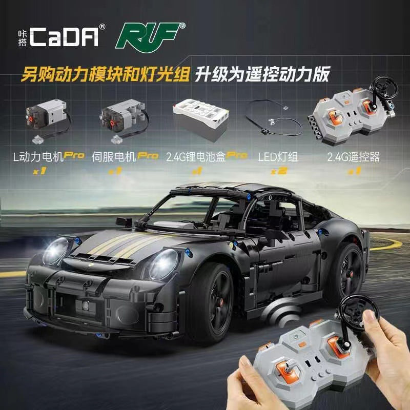 Porsche 911 Double Eagle Cada Building Block Mechanical Set 63006Gt Sports Car Assembly Model Toy Car